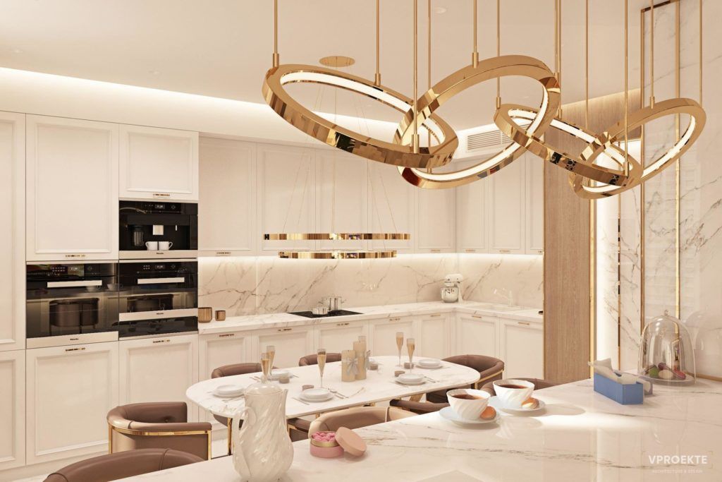 ДИЗАЙН КВАРТИРЫ В “ЖК МОСФИЛЬМОВСКИЙ”, GOLD ACCENT (144 М2)