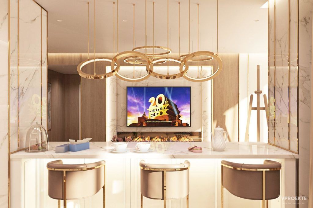 ДИЗАЙН КВАРТИРЫ В “ЖК МОСФИЛЬМОВСКИЙ”, GOLD ACCENT (144 М2)