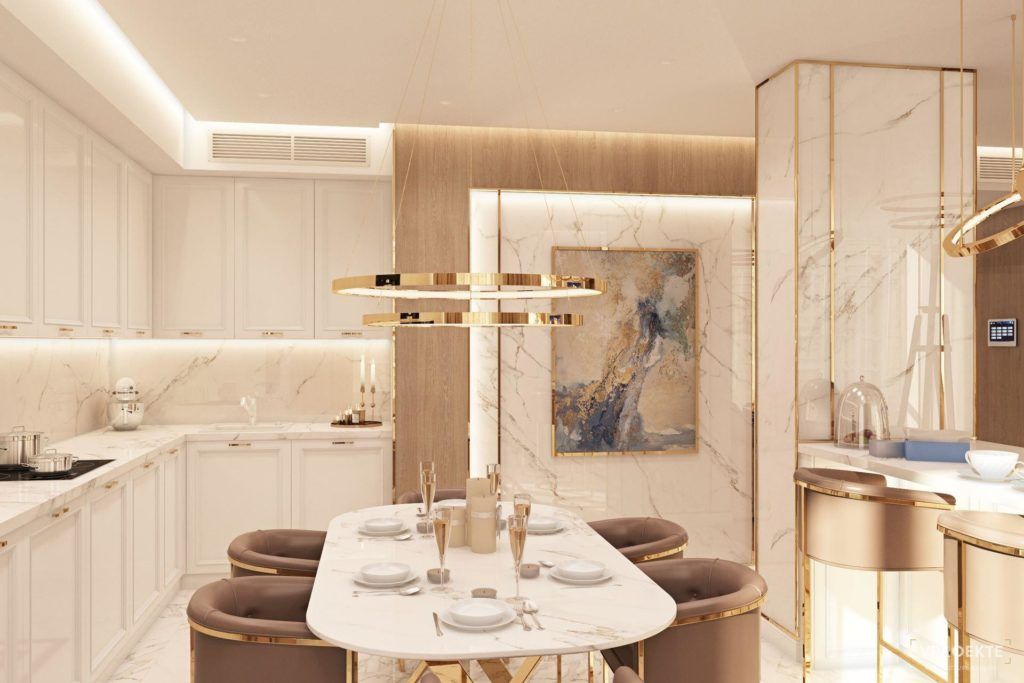 ДИЗАЙН КВАРТИРЫ В “ЖК МОСФИЛЬМОВСКИЙ”, GOLD ACCENT (144 М2)