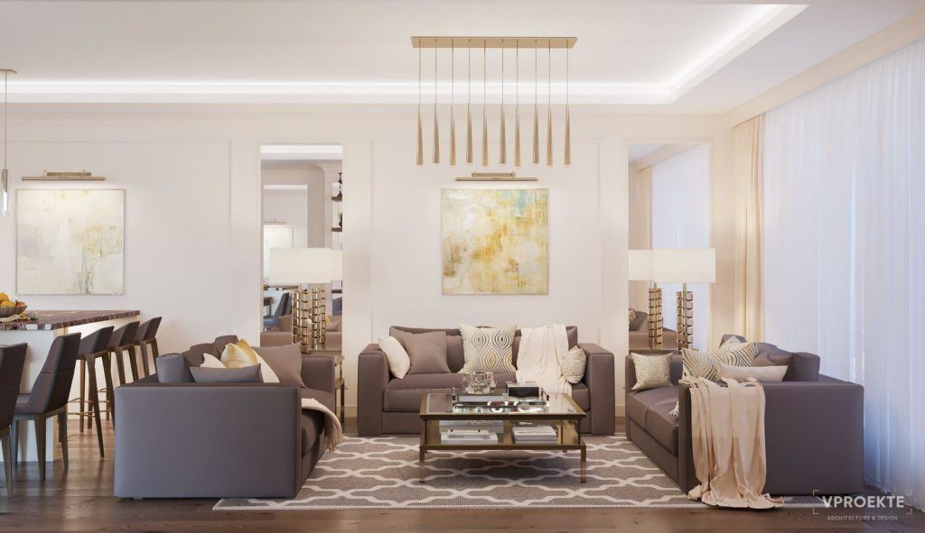 ДИЗАЙН ПРОЕКТ КВАРТИРЫ “ЖК ТРИКОЛОР” (140 М2)