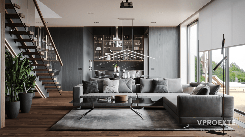 НОВОГОРСК КЛАБ | ДИЗАЙН КОТТЕДЖА В СОВРЕМЕННОМ СТИЛЕ BLACK NATURE