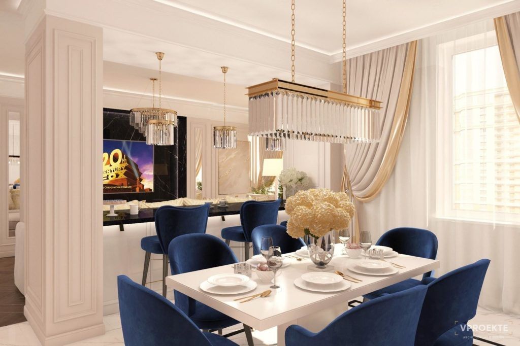 ЖК “МОСФИЛЬМОВСКАЯ 88” | ИНТЕРЬЕР КВАРТИРЫ В СТИЛЕ НЕОКЛАССИКА (138 М2)