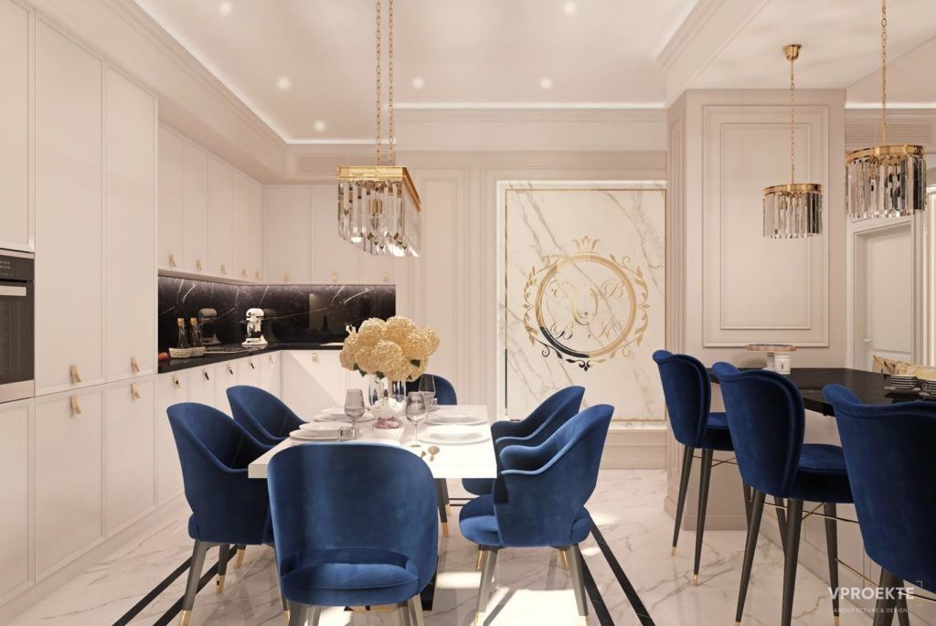 ЖК “МОСФИЛЬМОВСКАЯ 88” | ИНТЕРЬЕР КВАРТИРЫ В СТИЛЕ НЕОКЛАССИКА (138 М2)