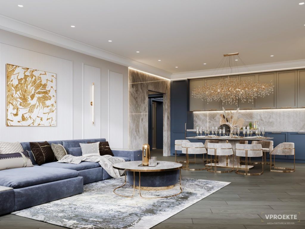 ДИЗАЙН-ПРОЕКТ КВАРТИРЫ НА ЛЕНИНСКОМ ПРОСПЕКТЕ (184 М2)