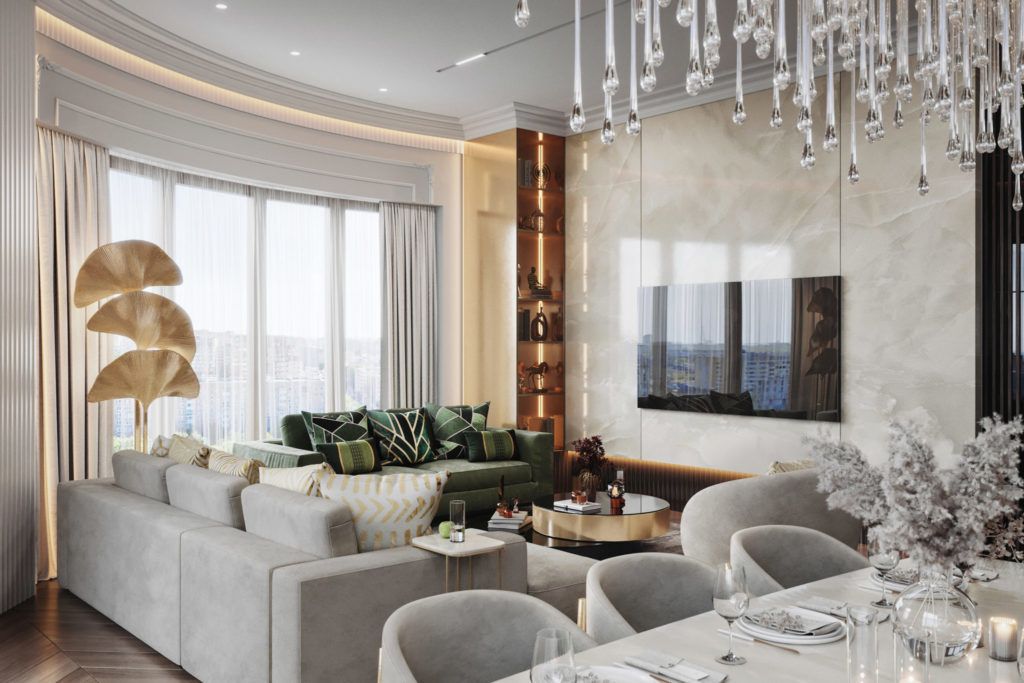 ДИЗАЙН ИНТЕРЬЕРА КВАРТИРЫ В ЖК “САДОВЫЕ КВАРТАЛЫ” (187 М2)