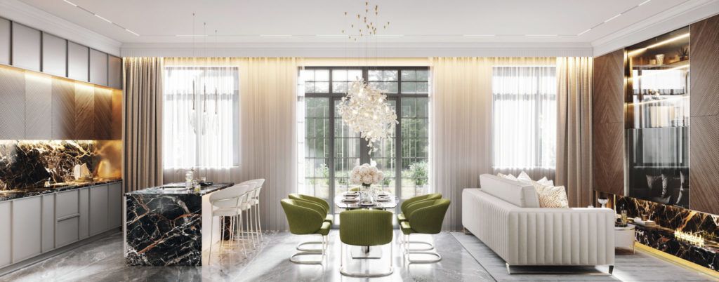 ДИЗАЙН ИНТЕРЬЕРА КОТТЕДЖА КП “БРИТАНИКА” (180 М2)