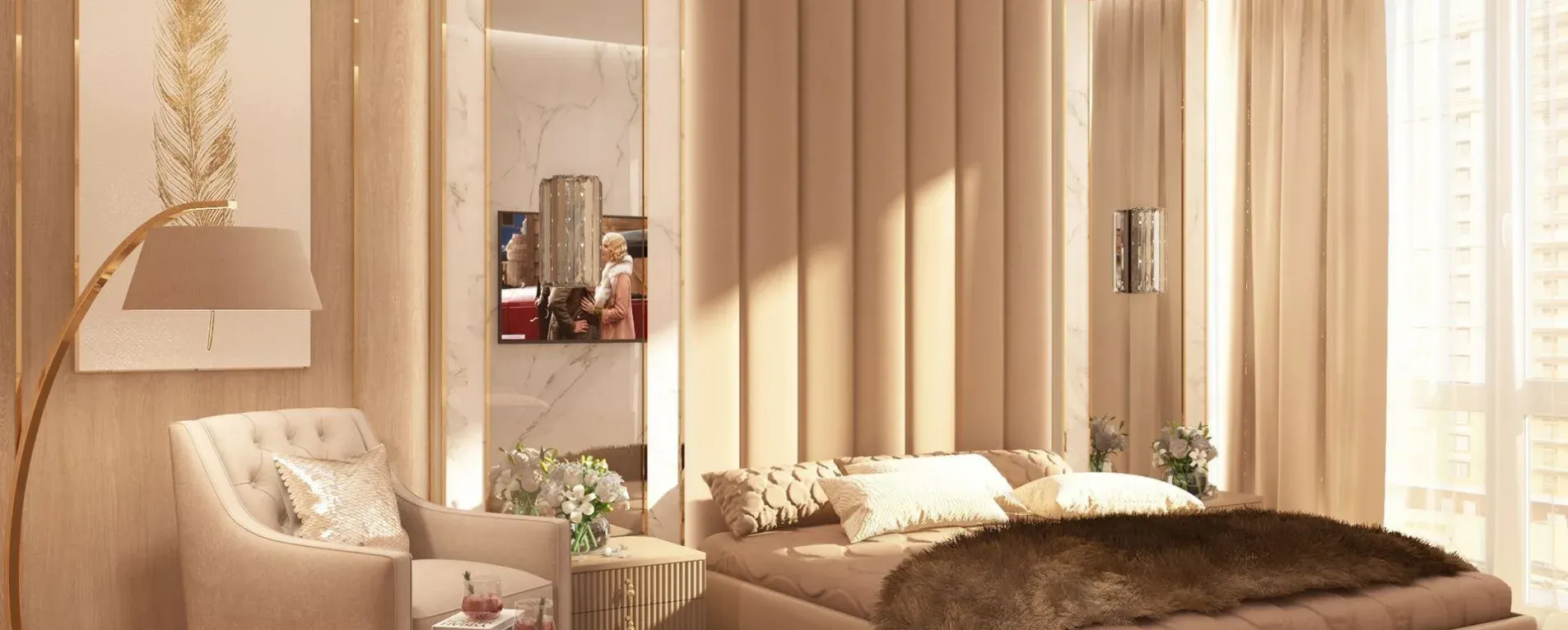 ДИЗАЙН КВАРТИРЫ В “ЖК МОСФИЛЬМОВСКИЙ”, GOLD ACCENT (144 М2)