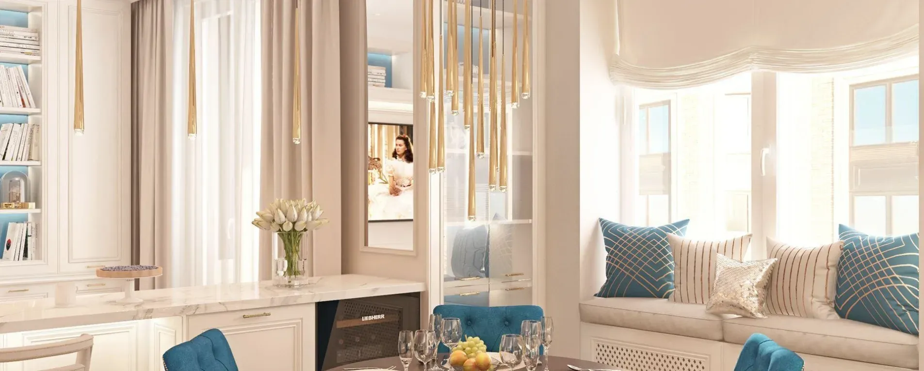 РАЗРАБОТКА ДИЗАЙНА КВАРТИРЫ “ЖК ЦАРСКАЯ ПЛОЩАДЬ” (86 М2)